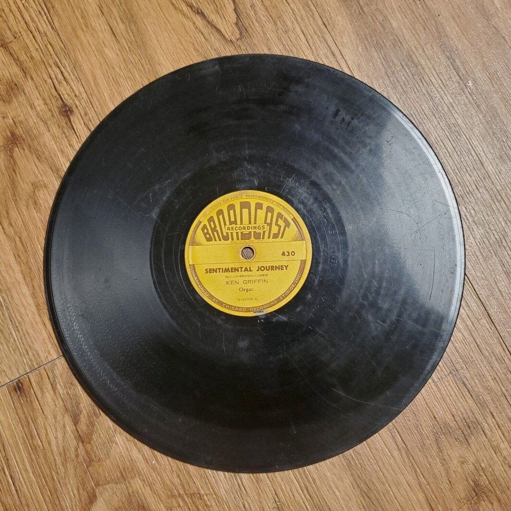 Ken Griffin – Sentimental Journey / St. Louis Blues BROADCAST 430 78 10"‎ V/V